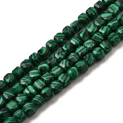 Synthetic Malachite Beads Strands G-F797-A01-01-1