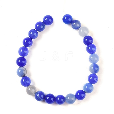 Natural Striped Agate/Banded Agate Beads Strands G-Z060-A01-B26-1
