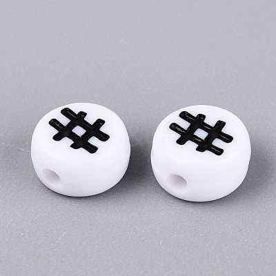 Opaque Acrylic Beads SACR-Q001-10B-1