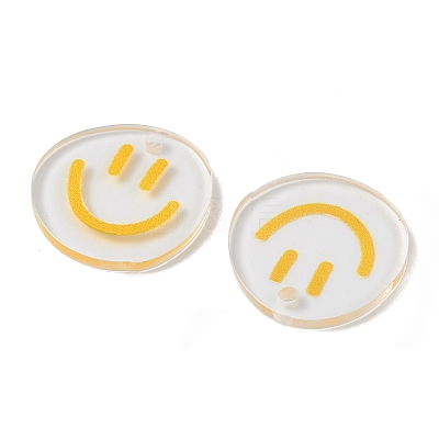 Transparent Printed Acrylic Pendants TACR-P005-01F-1