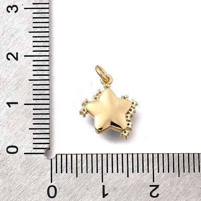 Brass Micro Pave Cubic Zirconia Charms KK-Q043-04G-01-1