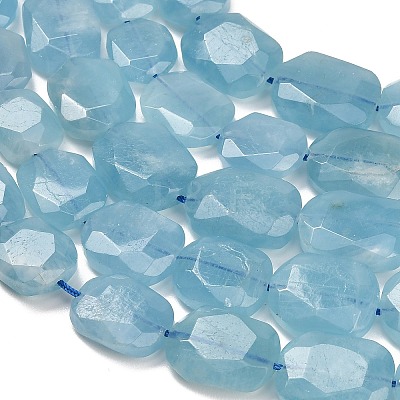 Natural Aquamarine Graduated  Beads Strands G-B178-H01-01-1