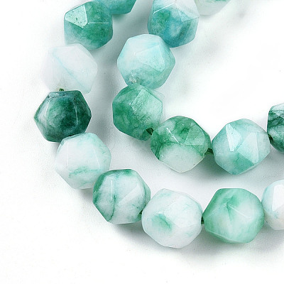Dyed Natural White Jade Beads Strands G-T139-8mm-45A-1