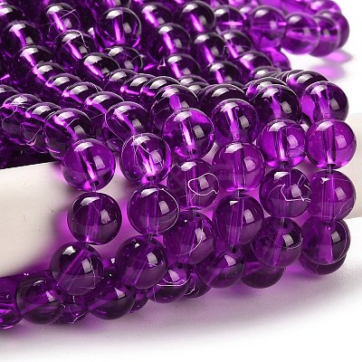 Drawbench Transparent Glass Beads Strands GLAD-Q012-10mm-20-1