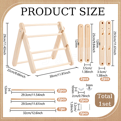 3-Tier Wooden Bracelet Organizer Display Riser Stands ODIS-WH0043-263A-1