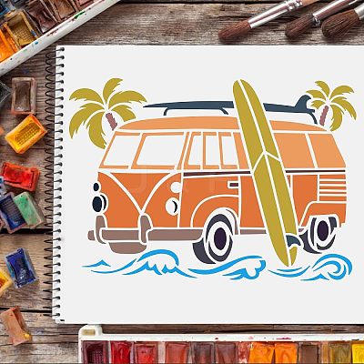Large Plastic Reusable Drawing Painting Stencils Templates DIY-WH0202-231-1