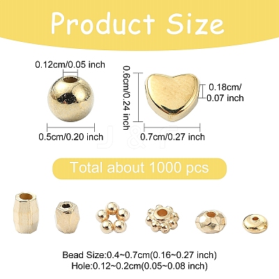 CCB Plastic Spacer Beads Set CCB-YW0001-41G-1