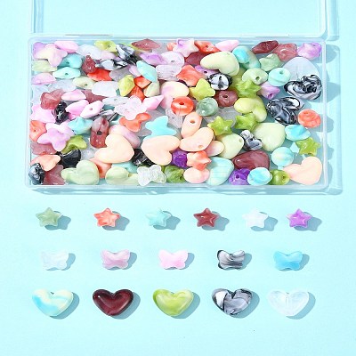 120Pcs 3 Styles Imitation Gemstone Acrylic Beads Sets OACR-FS0001-84-1
