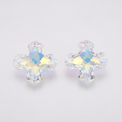 K9 Glass Rhinestone Pendants X-GLAA-K034-B03-1