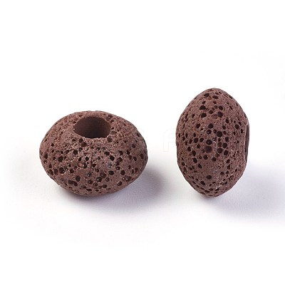 Natural Lava Rock European Beads G-I220-H05-1