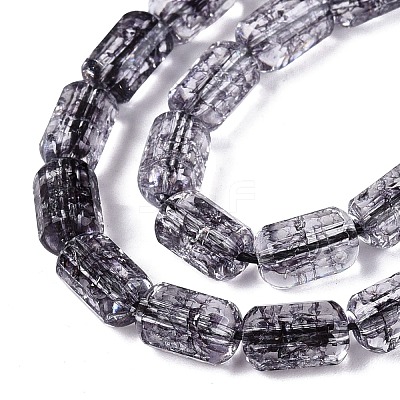Crackle Transparent Glass Beads Strands GLAA-N068-05A-01-1