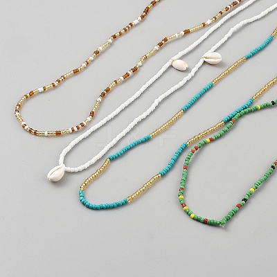 Plastic Waist Belts Seed Bead Chain AJEW-WH20059-39A-1