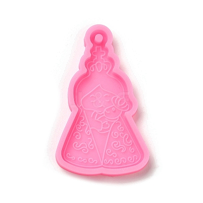 Mother's Day Mother Hug Baby Silicone Pendant Molds LS-AJEW-M221-03A-1