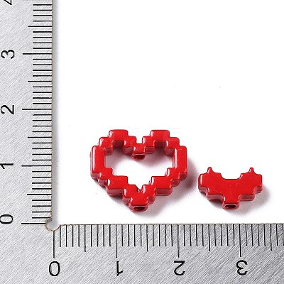2Pcs Spray Painted Alloy Beads PALLOY-H134-58-1