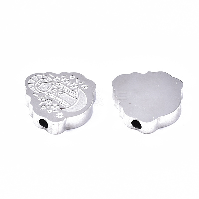 Non-Tarnish 304 Stainless Steel Beads X-STAS-S080-003P-1