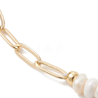 Brass Paperclip Chains Bracelets BJEW-JB13492-1