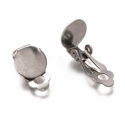 Tarnish Resistant 304 Stainless Steel Clip-on Earring Findings STAS-L259-001A-P-1