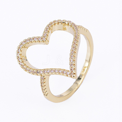 Brass Micro Pave Cubic Zirconia Finger Rings RJEW-E145-16G-18mm-1