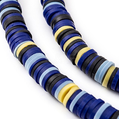 Handmade Polymer Clay Beads Strands CLAY-R089-6mm-T02B-33-1