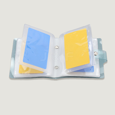2Pcs PVC Mini Photocard Holder Book AJEW-SP0002-20B-02-1