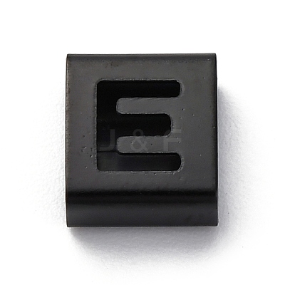 Ion Plating(IP) 304 Stainless Steel Square Slide Charms STAS-L132-25E-B-1