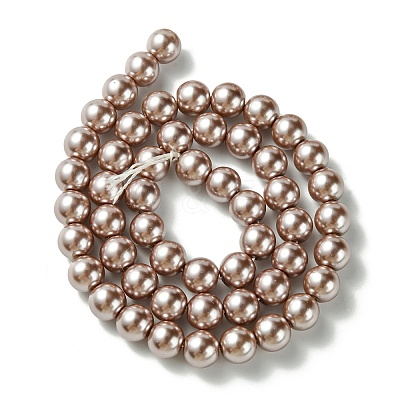 Eco-Friendly Dyed Glass Pearl Round Beads Strands HY-A008-8mm-RB046-1