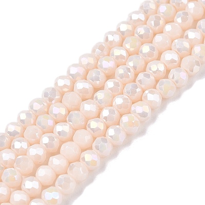 Electroplate Glass Beads Strands EGLA-A044-P3mm-B05-1