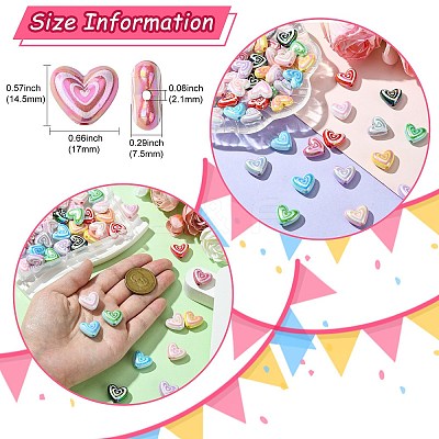 50Pcs Opaque Arylic Beads OACR-CJ0001-87-1