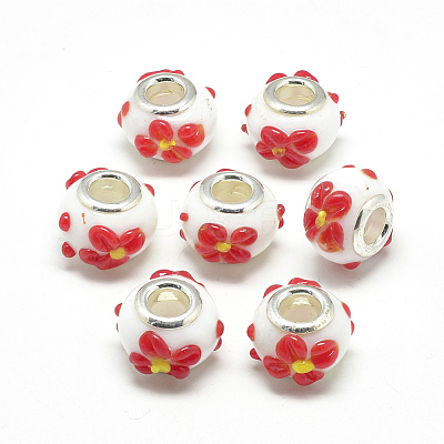 Handmade Lampwork European Beads LAMP-Q029-03D-1