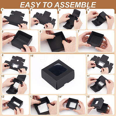 Square Kraft Paper Storage Gift Boxes CON-WH0095-100A-02-1