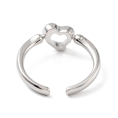 Brass Open Cuff Rings for Women RJEW-A028-02P-1