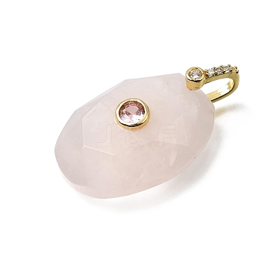 Natural Rose Quartz Pendants GG-CBA7610-06G-02-1