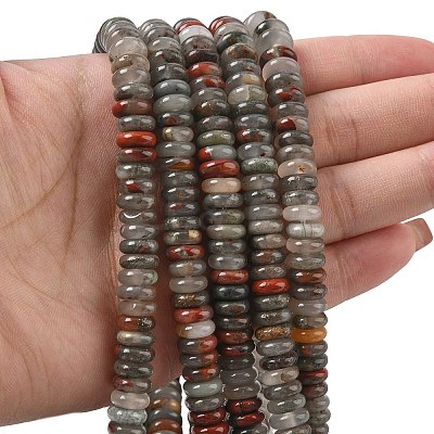 Natural African Bloodstone Beads Strands G-G329-A02-3x8mm-1