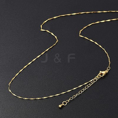 Brass Link Chain Necklaces for Women LS-NJEW-D302-35G-1