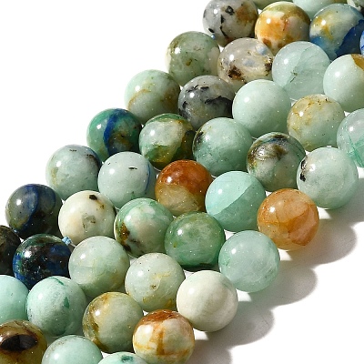 Natural Chrysocolla Beads Strands G-F784-A01-03-1