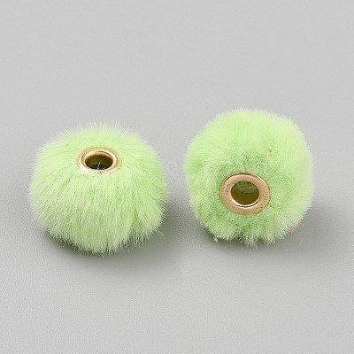 Imitation Mink Fur European Beads FIND-WH0148-423P-1