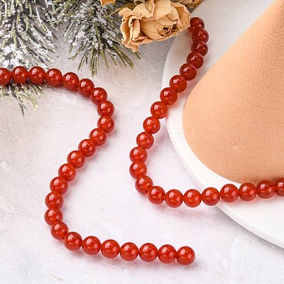 Natural Carnelian Beads Strands X-G-C076-8mm-2A-1