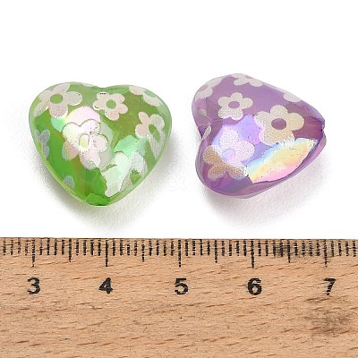 Plating Printed Transparent Acrylic Beads AC-CBA49BC-05-1