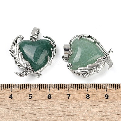 Natural Green Aventurine Pendants G-Q025-01P-07-1