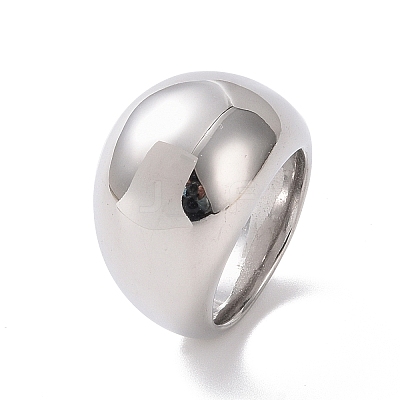 Non-Tarnish 304 Stainless Steel Chunky Dome Finger Ring for Men Women STAS-E168-09P-1