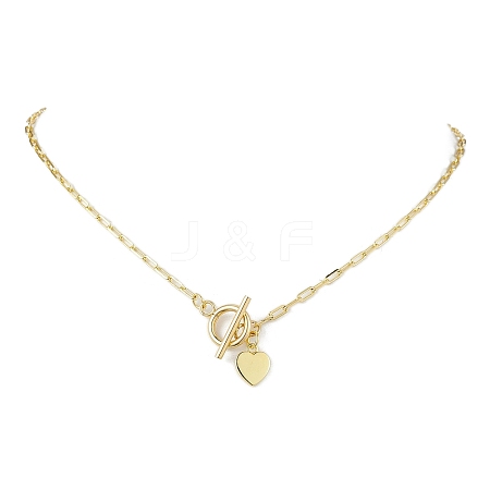 Brass Paperclip Chain Necklaces NJEW-JN04842-1