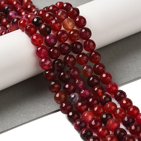 Dyed & Heated Natural Dragon Veins Agate Beads Strands X-G-P539-A01-25-1