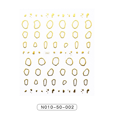 Gold Stamping Nail Art Stickers MRMJ-N010-50-002-1