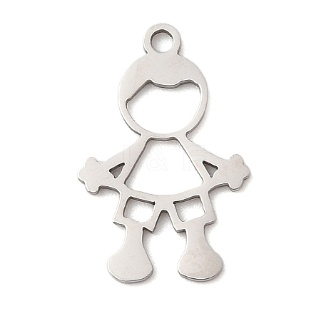 201 Stainless Steel Pendants STAS-Q341-07P-1