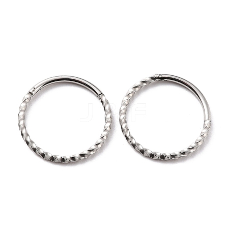 Non-Tarnish Twisted Ring Hoop Earrings for Girl Women STAS-K233-02E-P-1