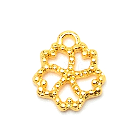 Flower Alloy Small Handmade Pendant PALLOY-WH0092-40G-1