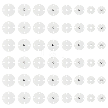 24 Pairs 4 Styles Zinc Alloy Snap Buttons FIND-FG0004-96P-1