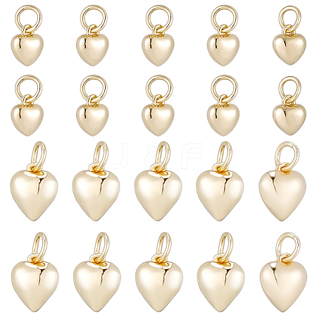 20Pcs 2 Styles Rack Plating Brass Pendants KK-BBC0024-86-1