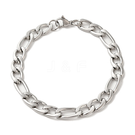 Ion Plating(IP) 304 Stainless Steel Figaro Chain Bracelets BJEW-L673-027P-1