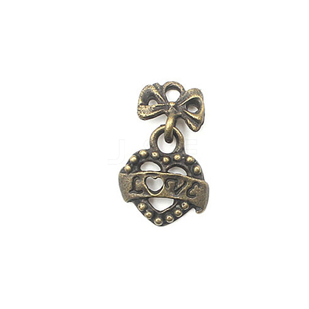 Heart Theme Tibetan Style Alloy Pendants PW-WG8919A-09-1